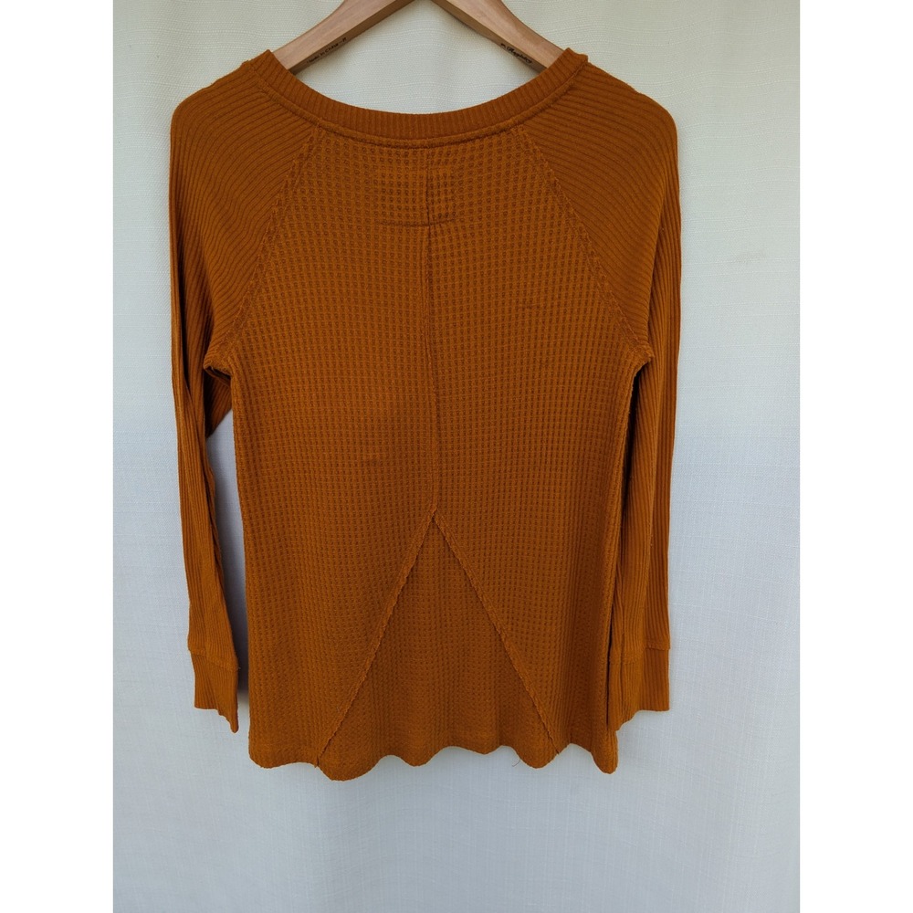 Maeve Anthropologie Boho Thermal Shirt Womens S Rust Fall Layering Granola Girl - Picture 2 of 6